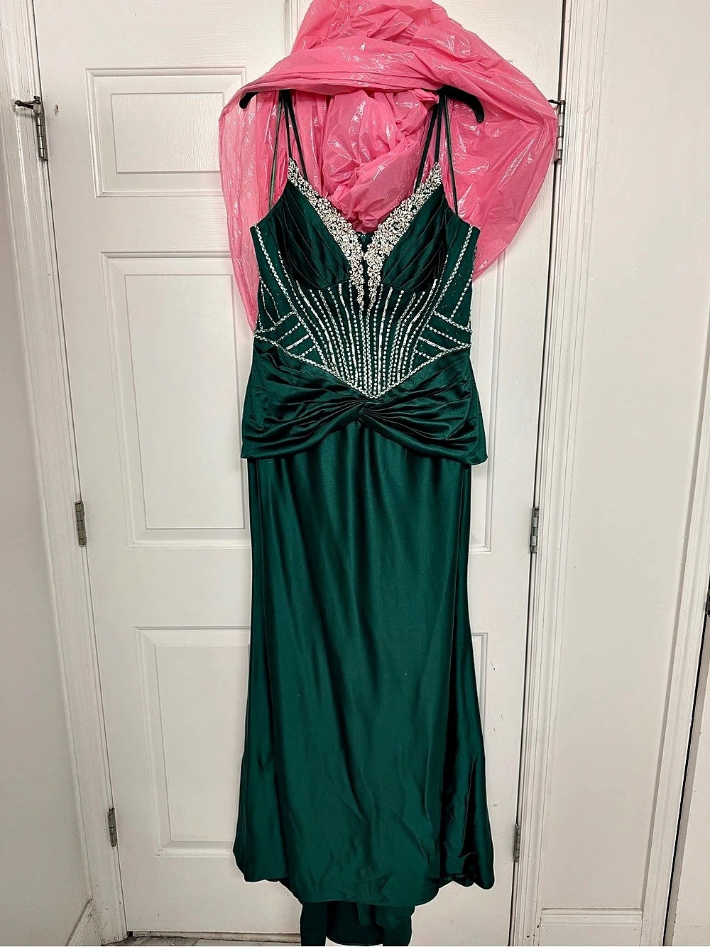Ladivine Embellished Green Maxi Dress Size 20 Like New